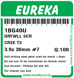 1BG40 - Drywall Screw T3 -1BG40_Label_T